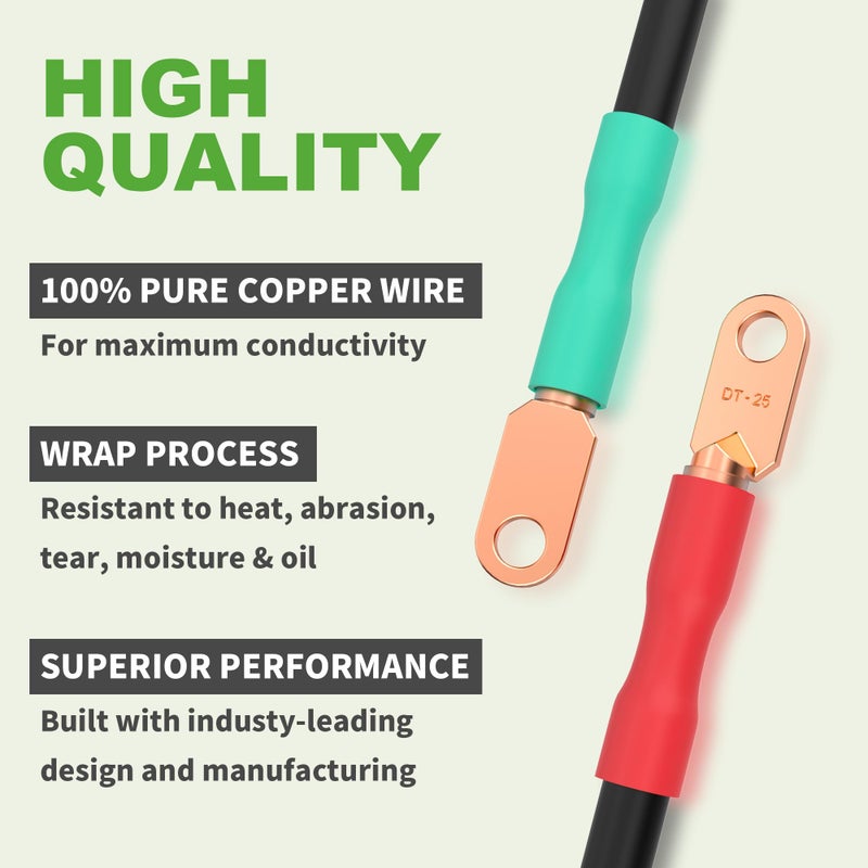 9.99WORLD MALL Golf Cart Battery Cable Set (Club Car DS) - Image 4